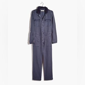 Madewell indigo Sherpa coveralls, NWT!